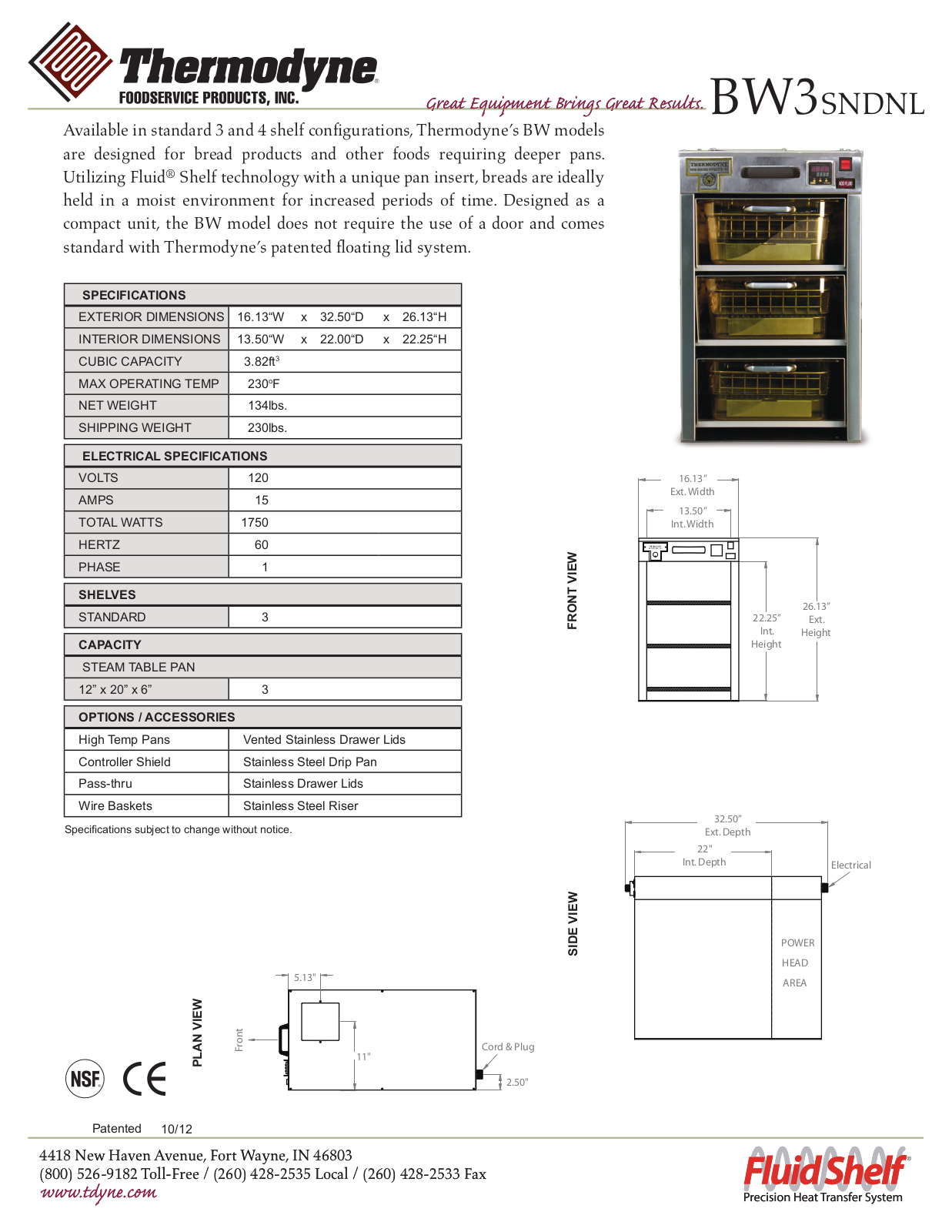 Thermodyne BW3SNDNL User Manual