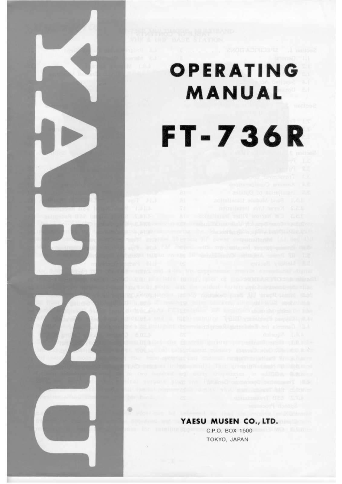 Yaesu FT-736R User Guide