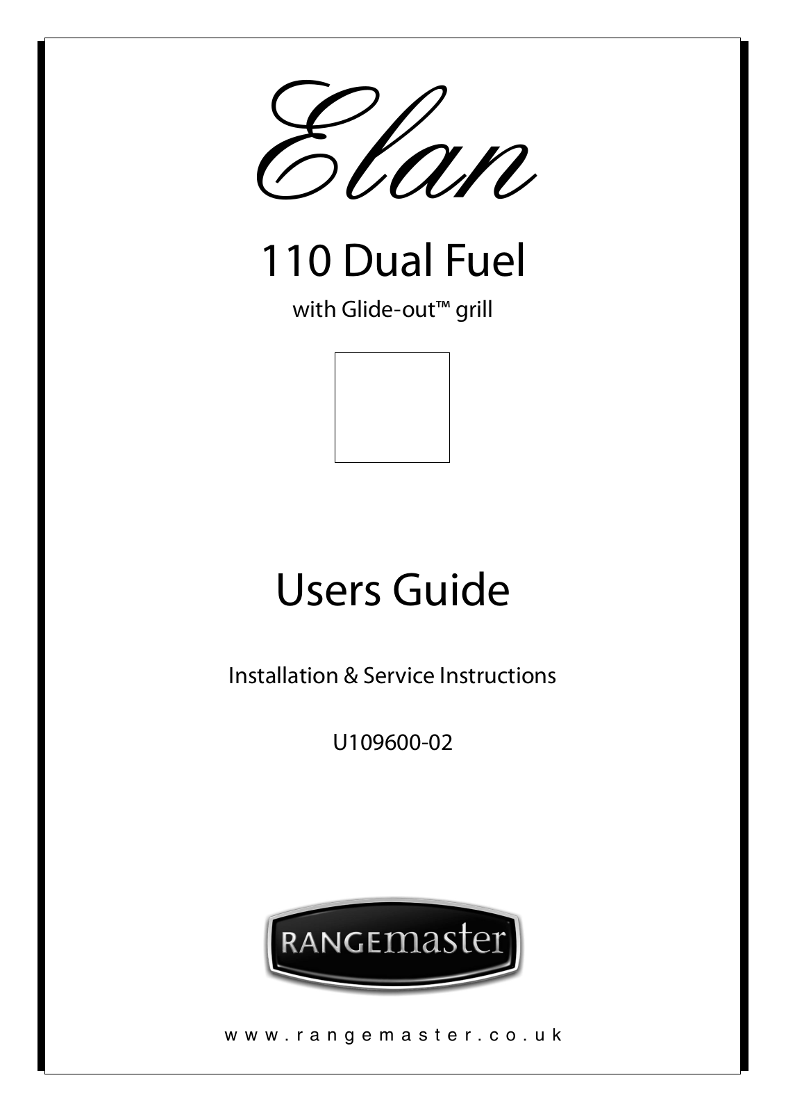 Rangemaster U109600-02 User Manual