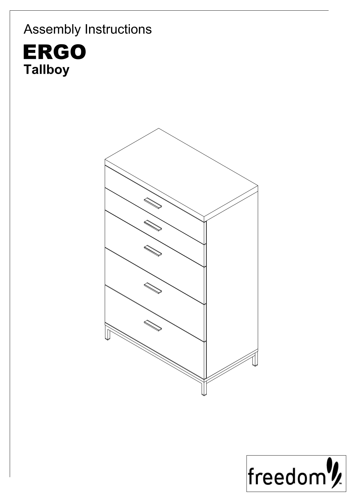 Freedom Ergo Tallboy Assembly Instruction