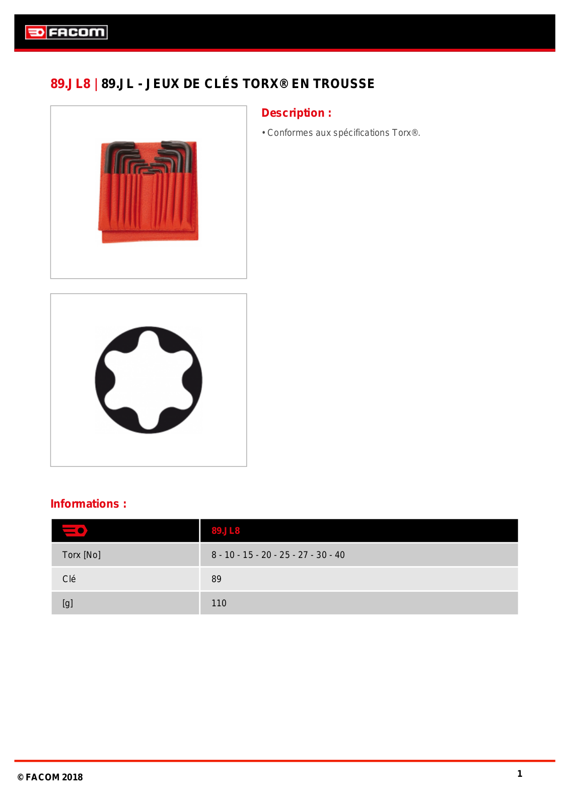 Facom 89.JL8 Specification - ManualMachine.com