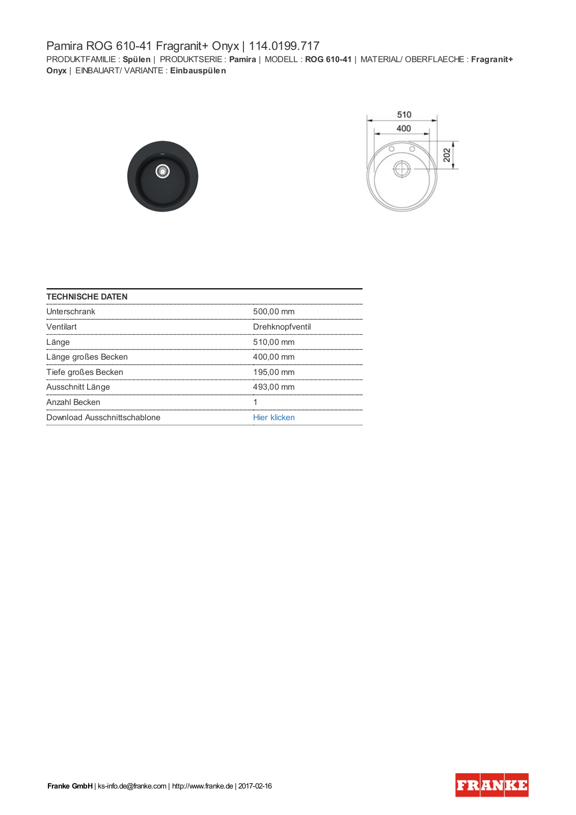 Franke 114.0199.717 Service Manual