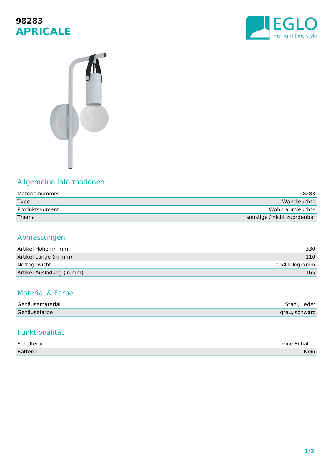 Eglo 98283 Service Manual