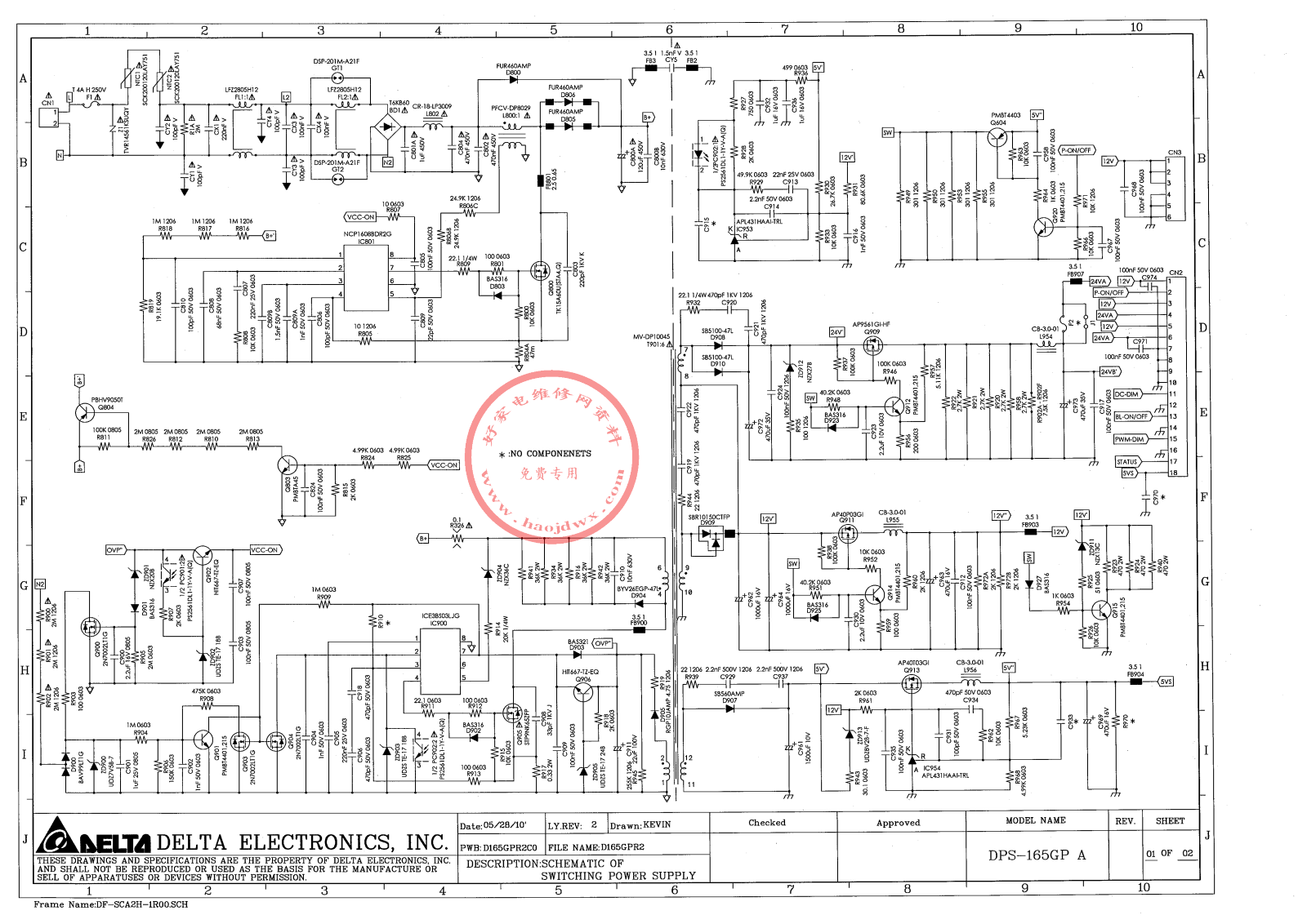 Delta DPS-283DP Schematic