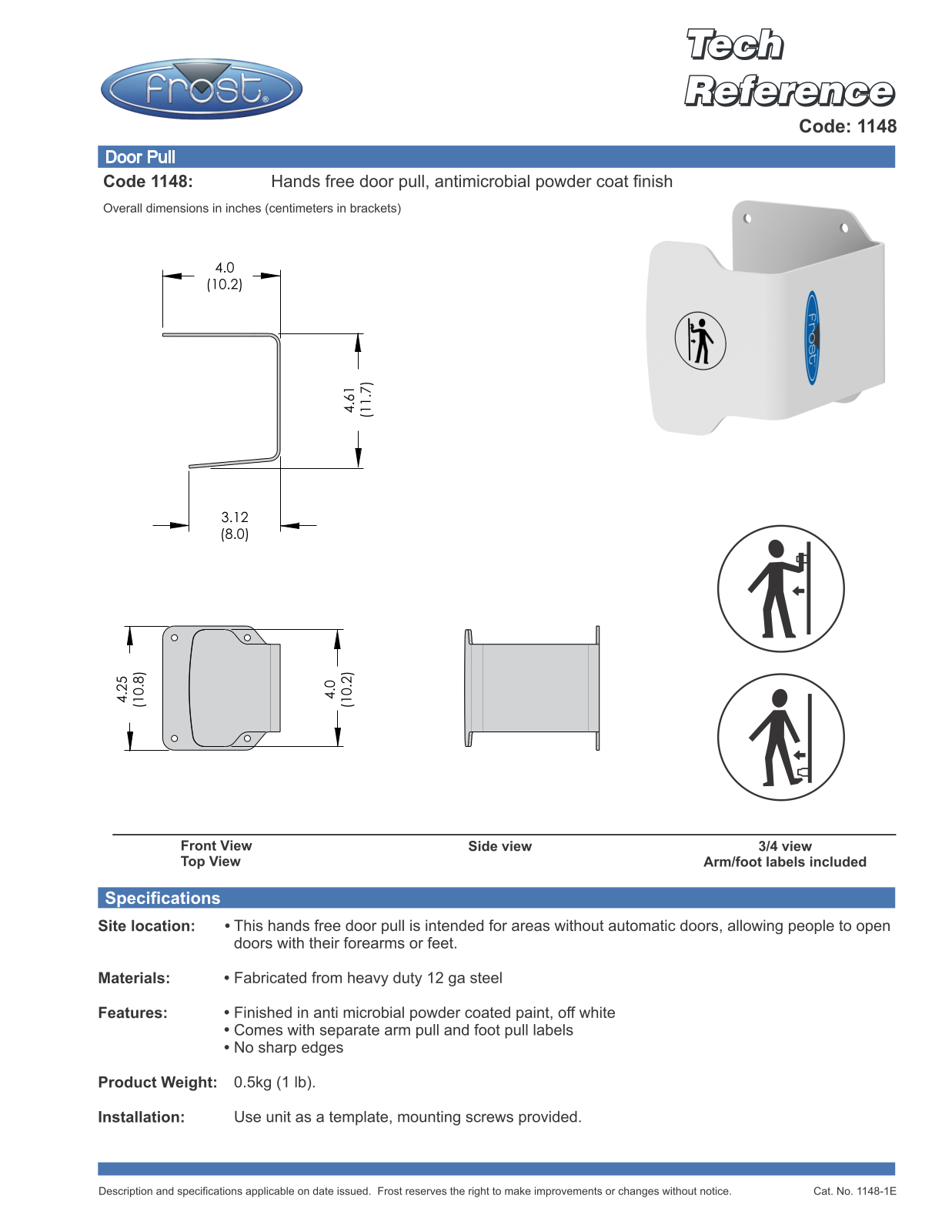 Frost Products EAMI1030 Specifications - ManualMachine.com