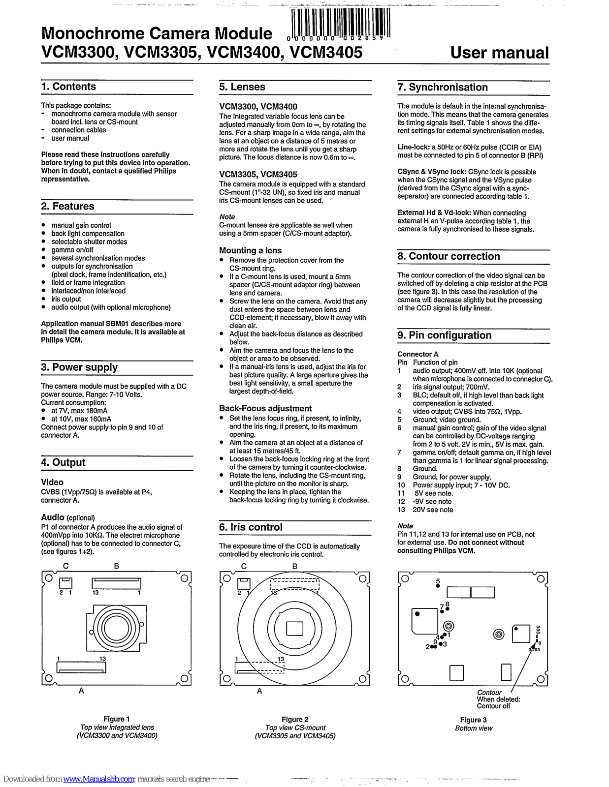 Philips VCM3305/00, VCM3405/00, VCM3300/00, VCM3400, VCM3305 User Manual