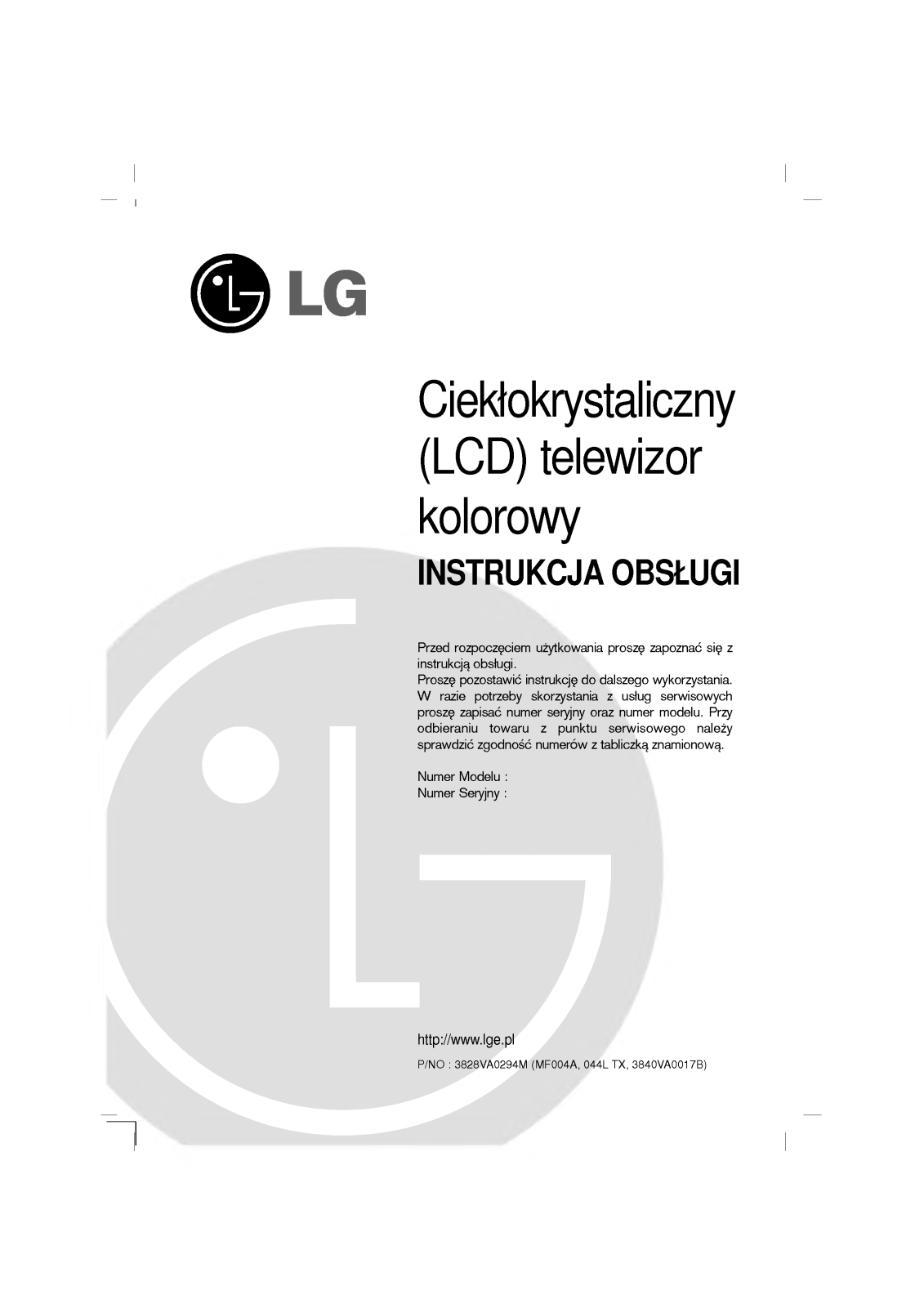 Lg RE-15LA30 User Manual