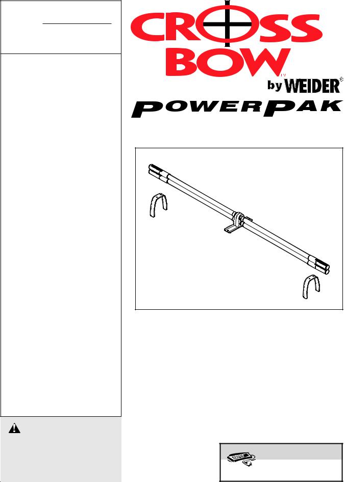 Weider CROSSBAR POWER PACK User Manual