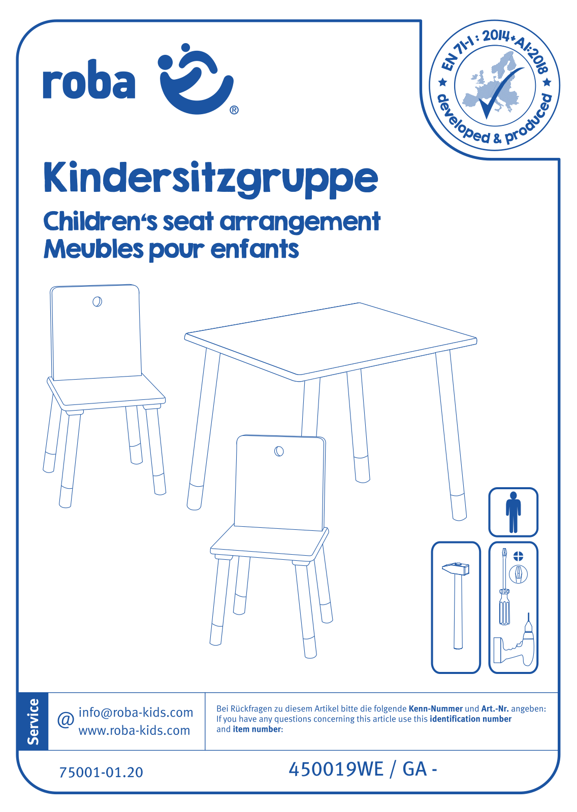 roba Kindersitzgruppe Assembly instructions