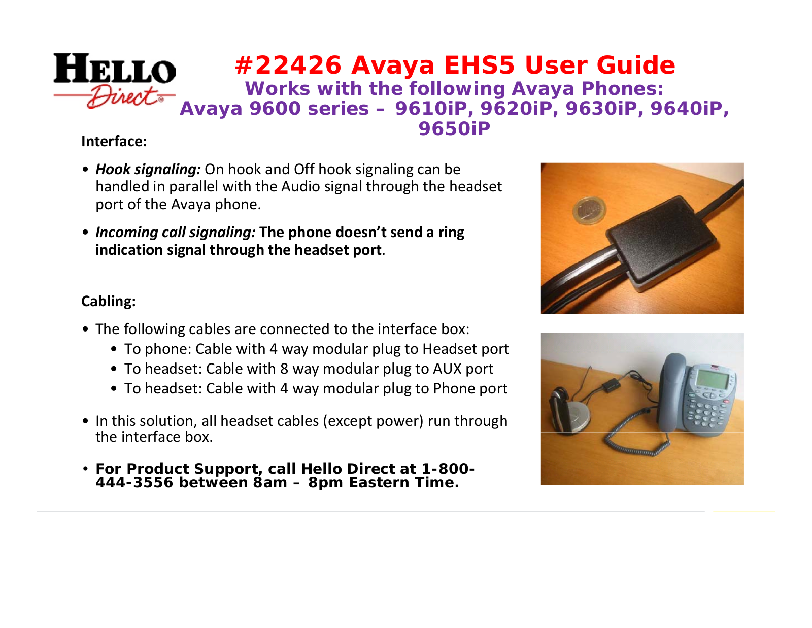 Avaya EHS5 User Manual