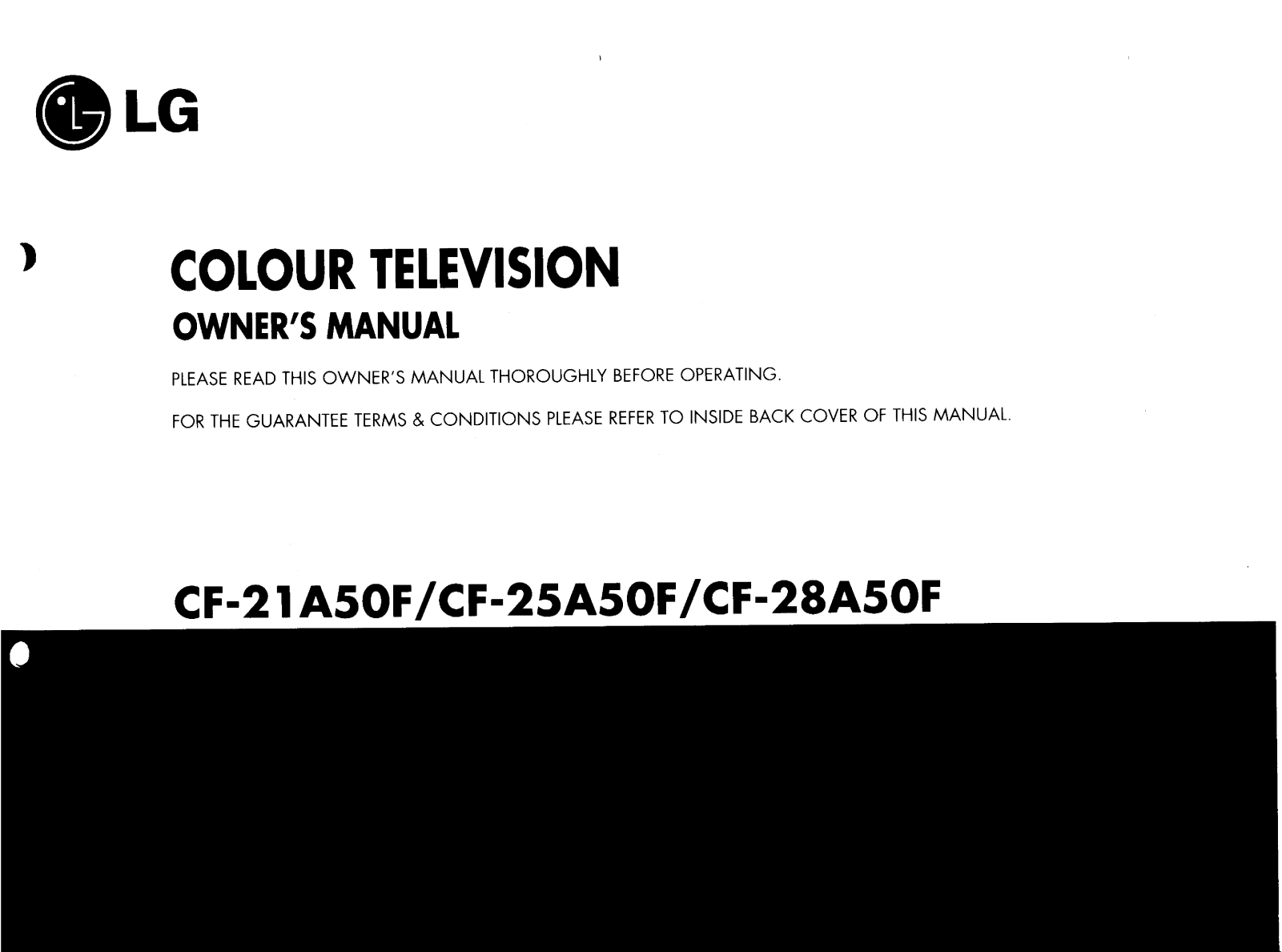 LG CF-21A50F, CF-25A50F, CF-28A50F User Manual