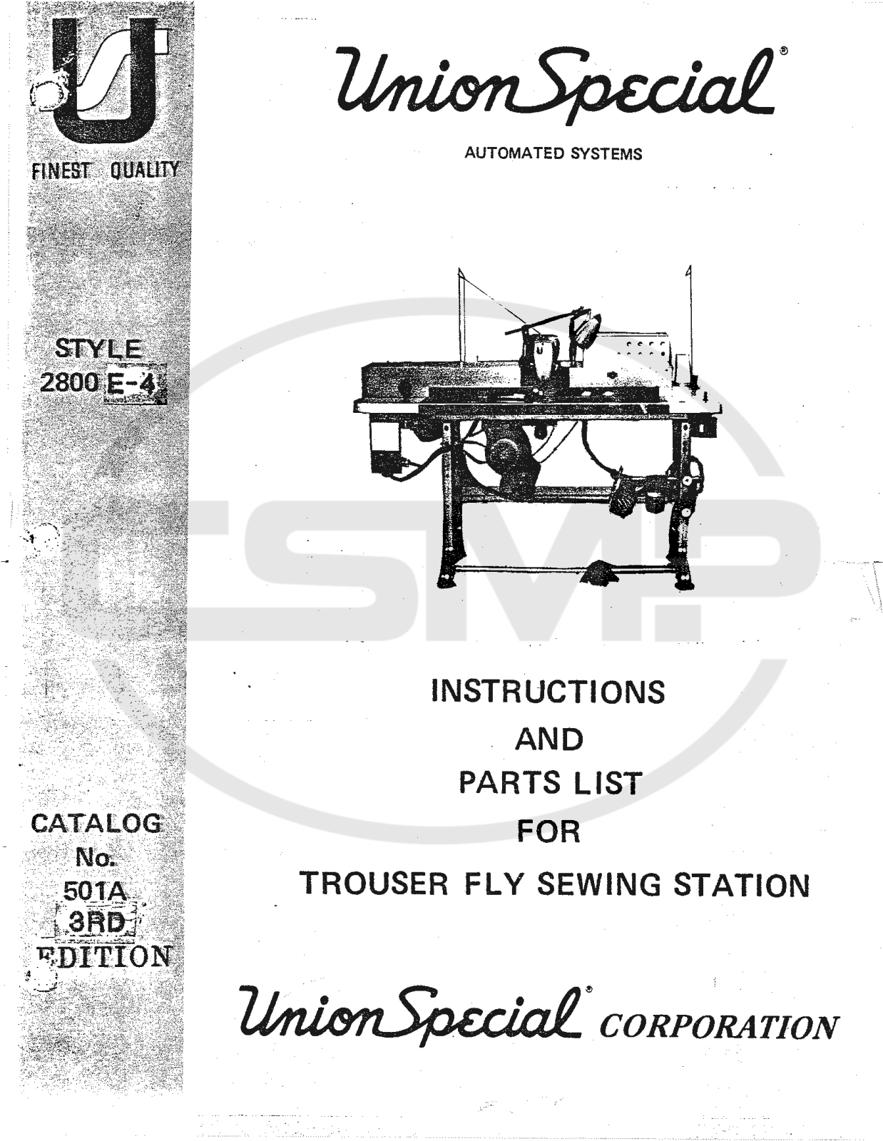 Union Special 501A Parts Book