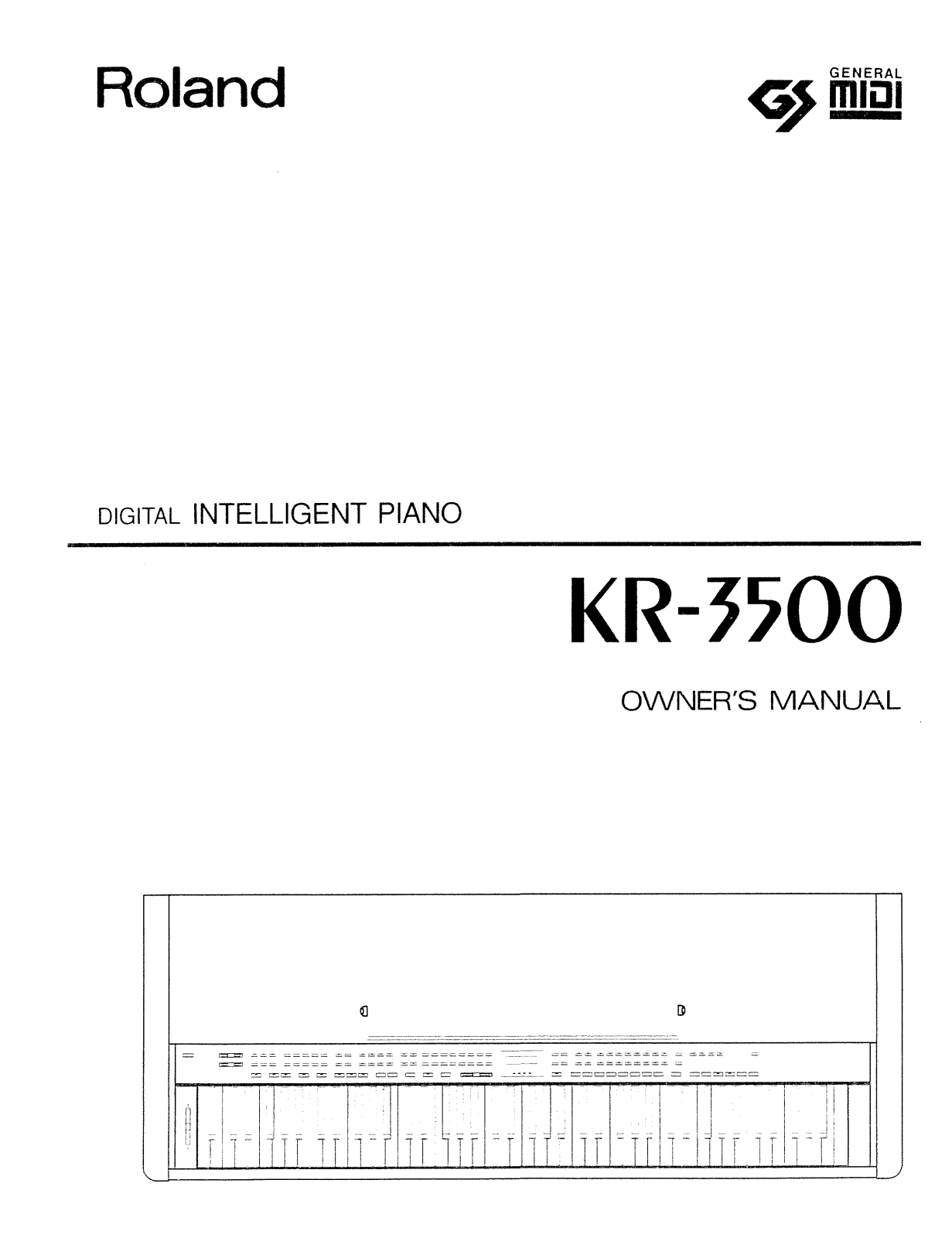 Roland Corporation KR-3500 Owner's Manual