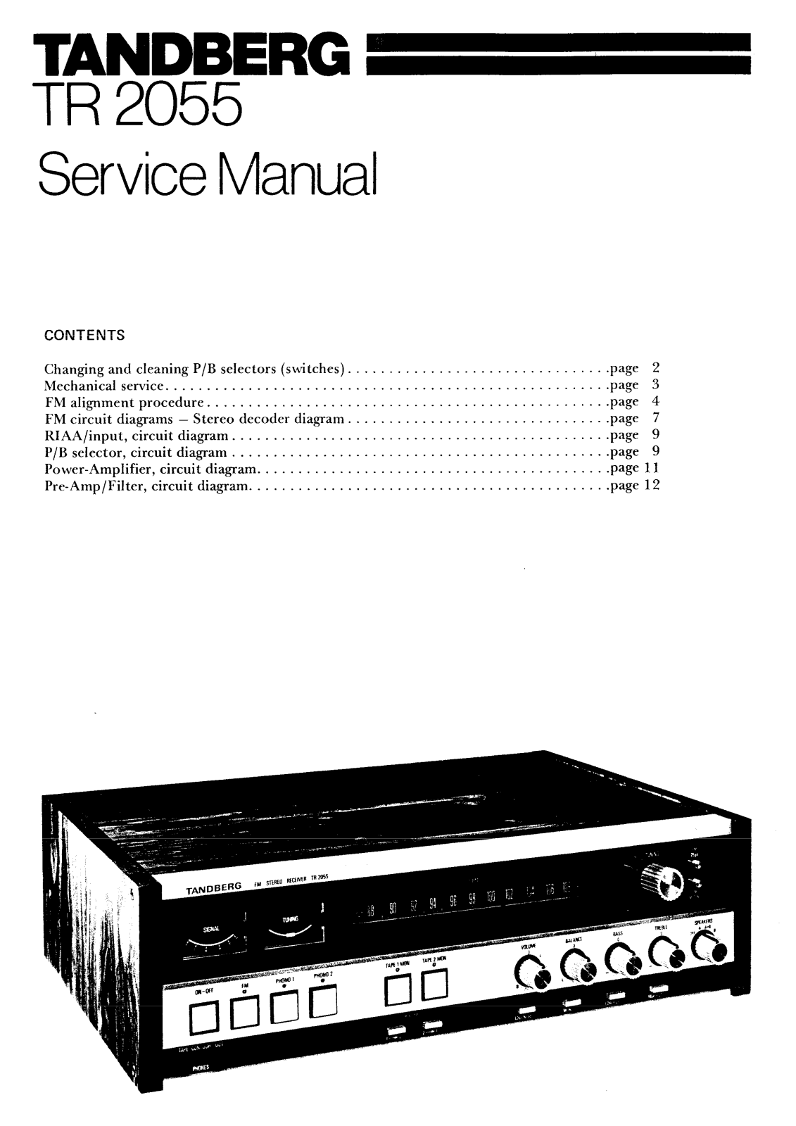 Tandberg TR-2055 Service Manual