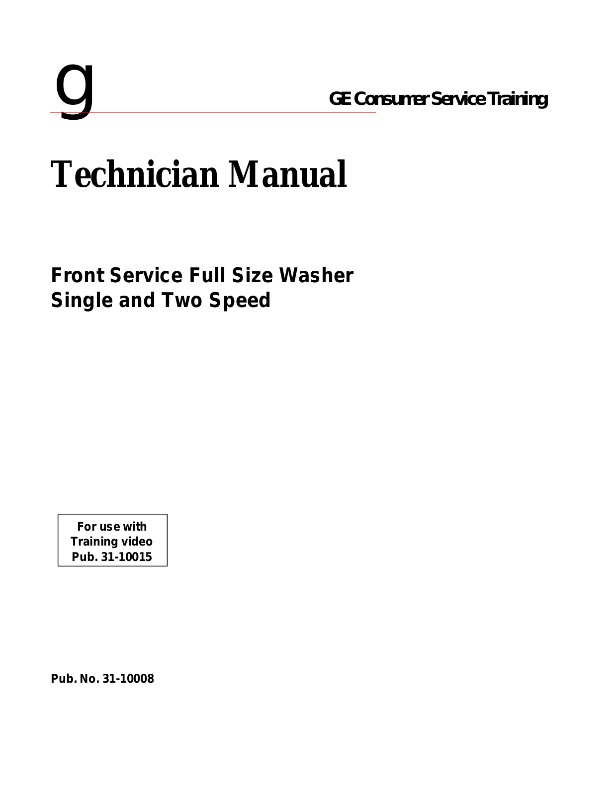 GE WBSR4110T, WBXR1060T Service Manual