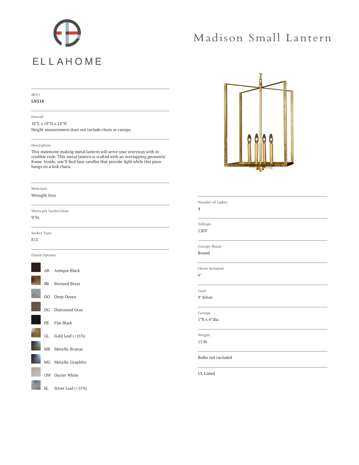 ellahome FRQP1613 Specifications - ManualMachine.com