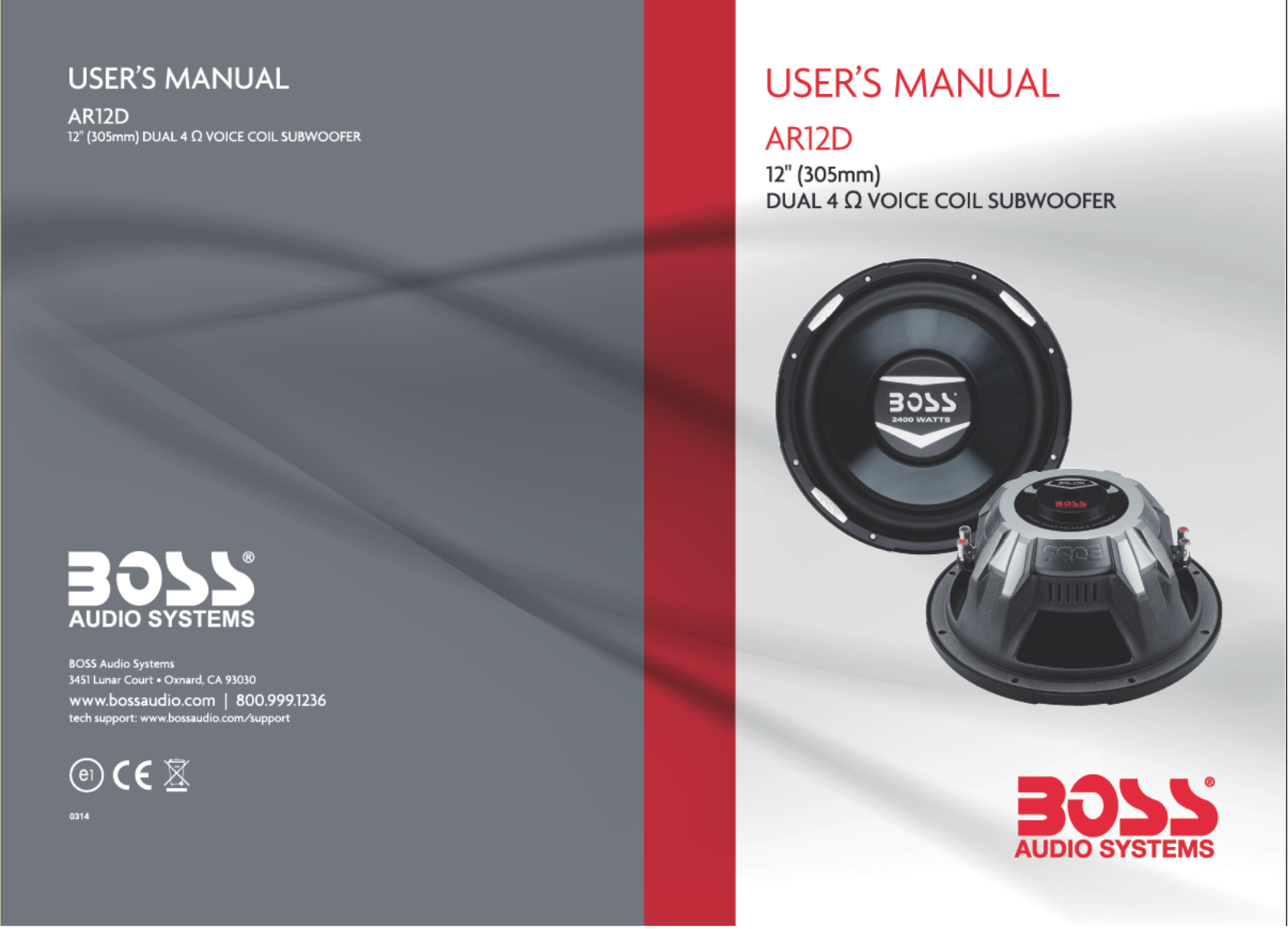 Boss AR12D User Manual