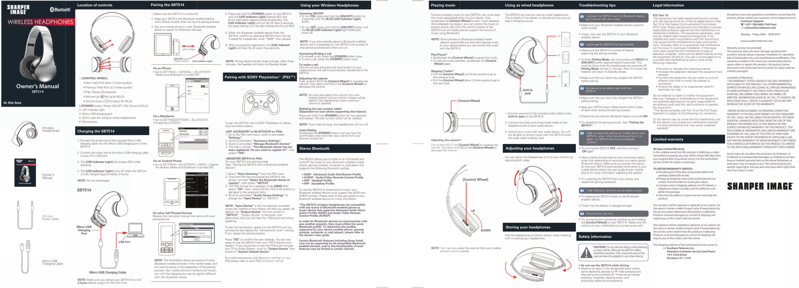 Sharper image SBT514 User Manual