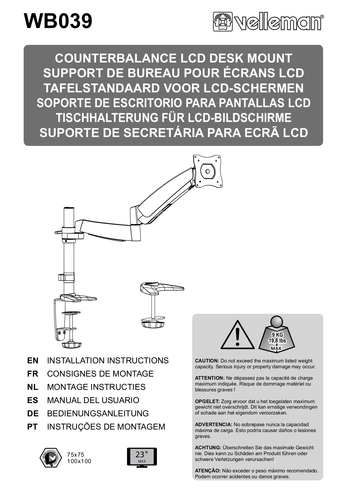 Velleman WB039 User Manual