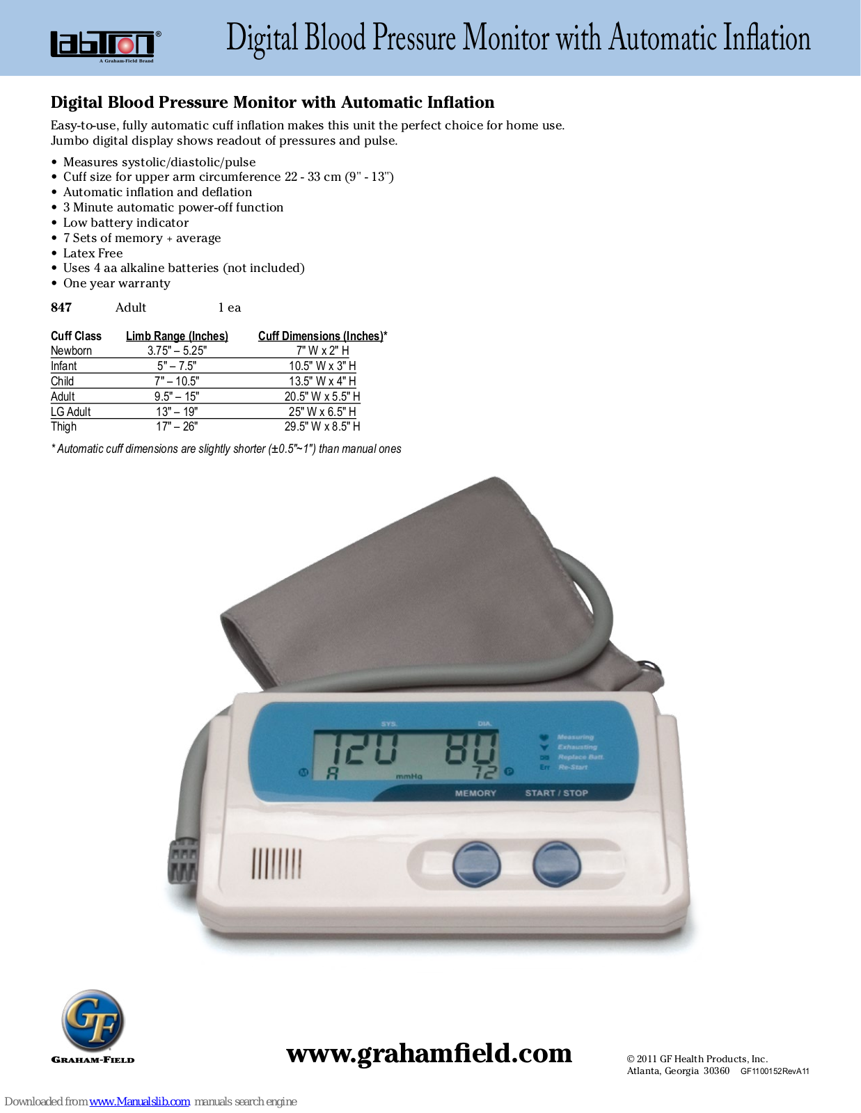 Graham Field 847 Specifications