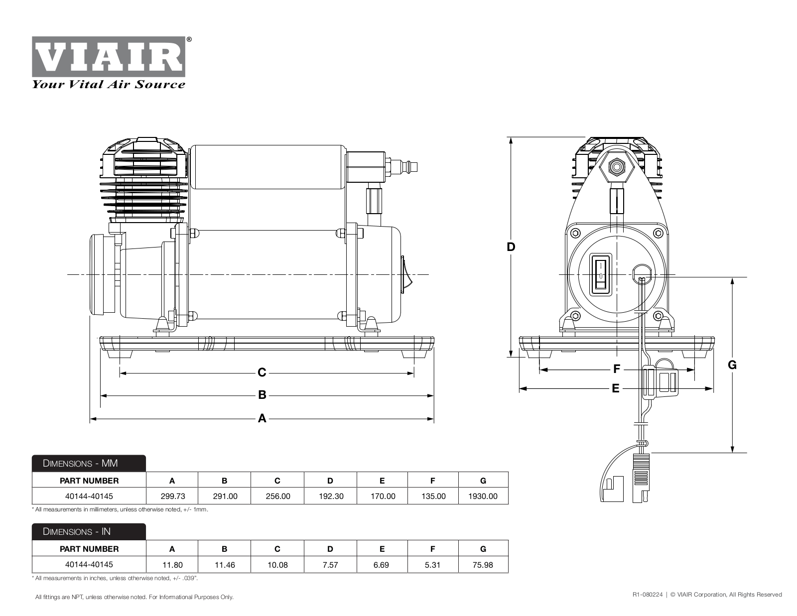 VIAIR 40145 Install Drawing - ManualMachine.com