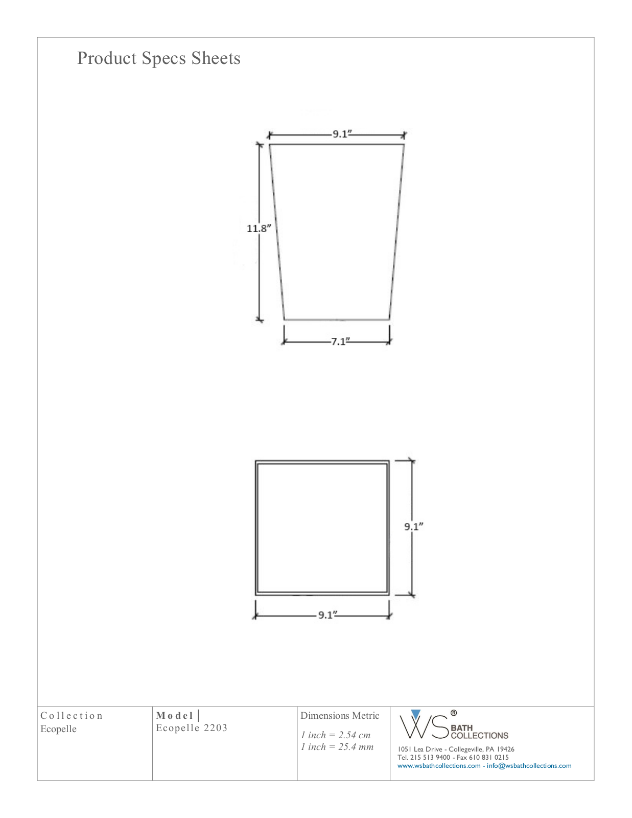 WS Bath Collections WSO3734 Specifications - ManualMachine.com