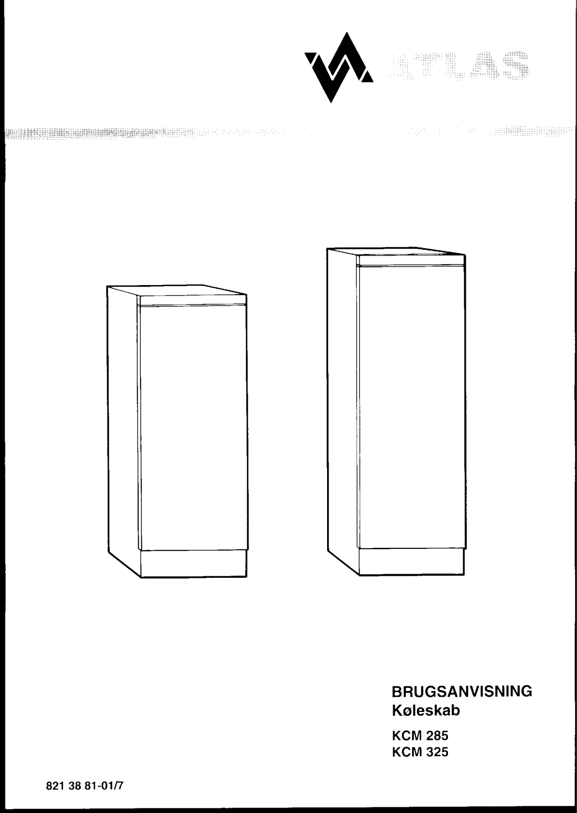 Atlas KCM285, KCM325 User Manual