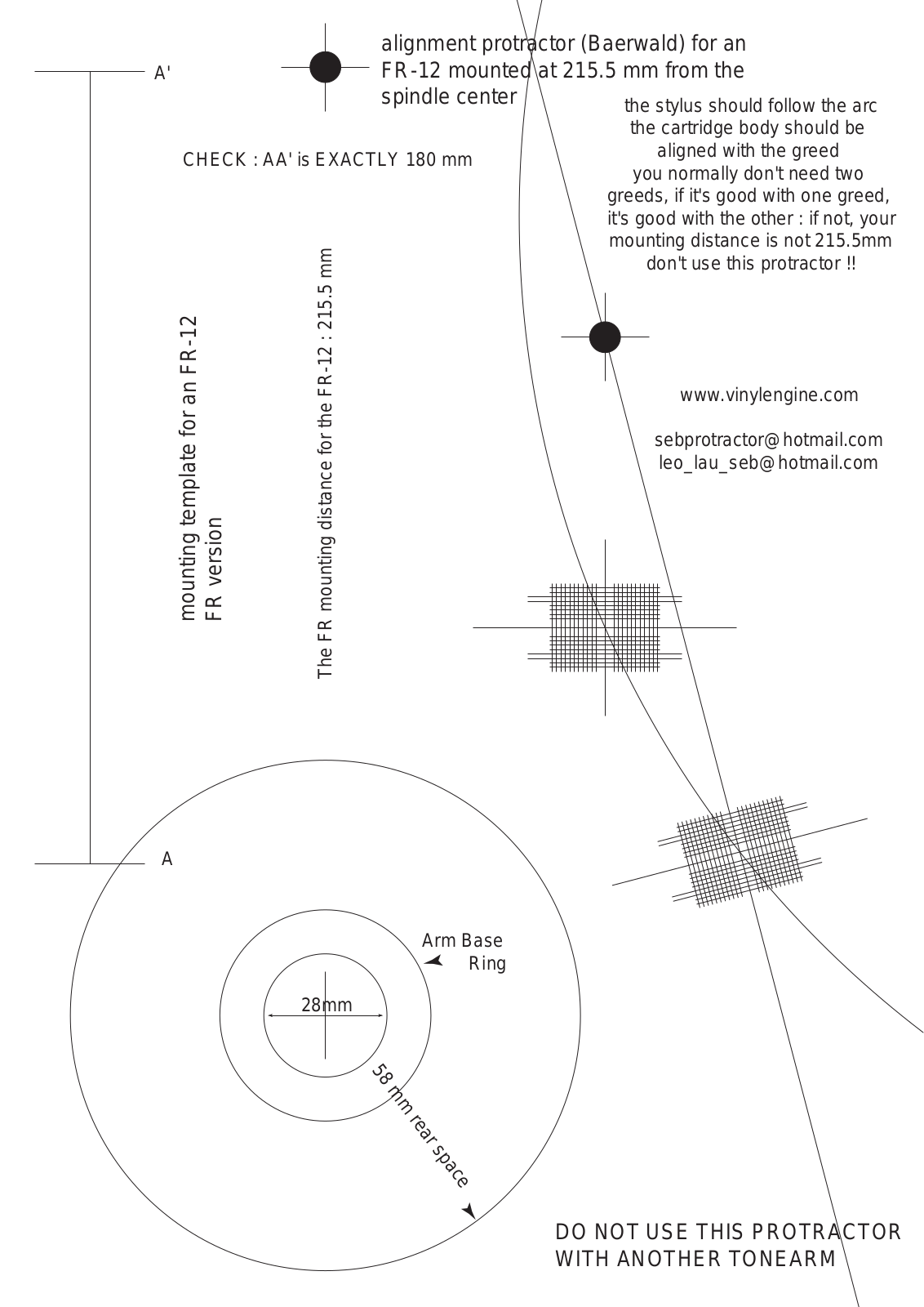 Fidelity Research FR-12, FR-12 Protractor, FR-14 Owners manual