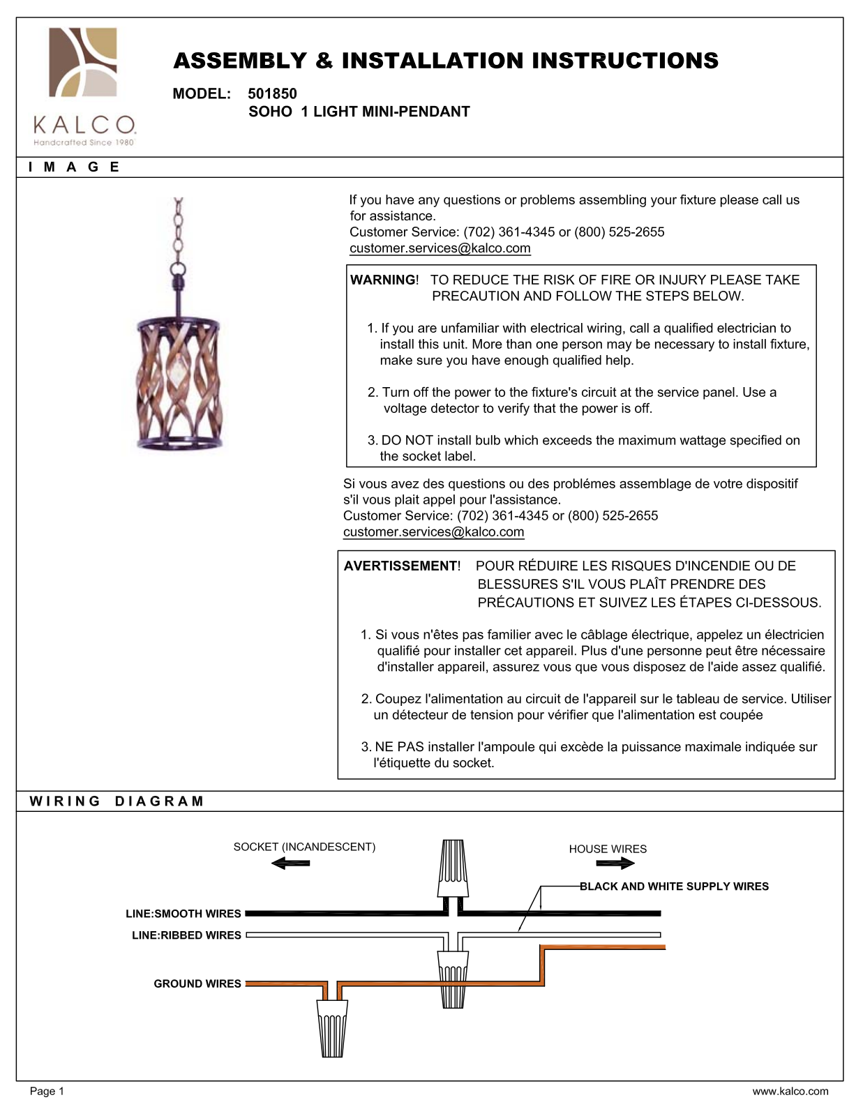 Kalco 501850MC Assembly Guide - ManualMachine.com
