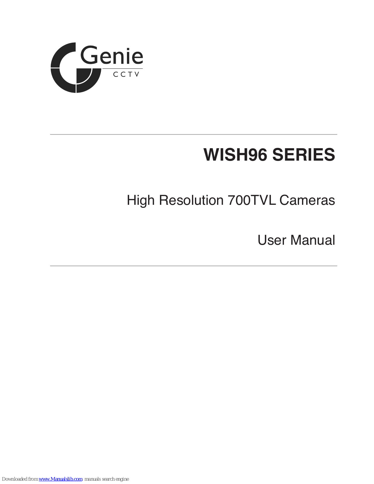 Genie WISH96 Series, W96MDW, W96BVIR, W96BIR, W96VDVIR User Manual