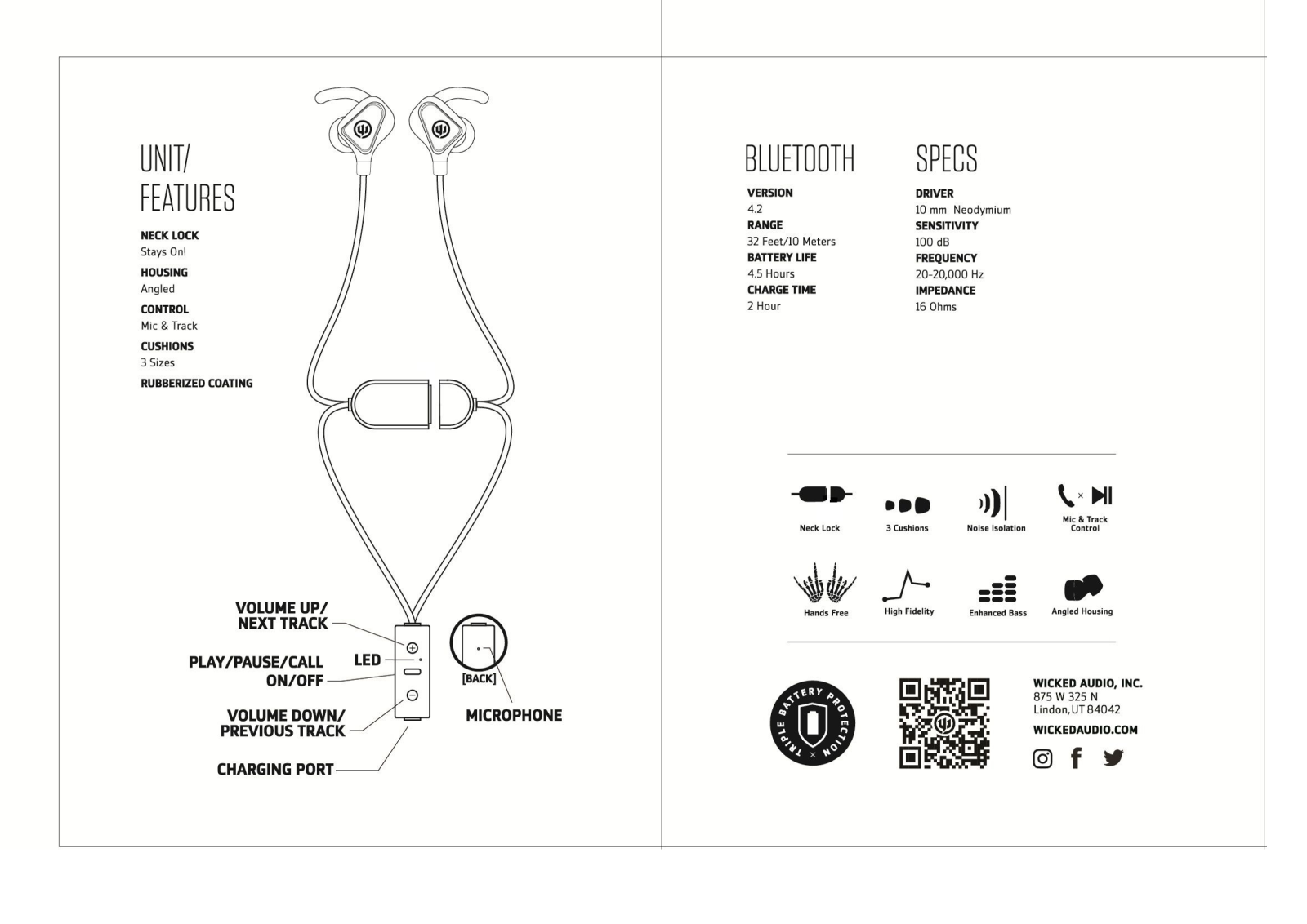 WICKED AUDIO WI BT185X User Manual