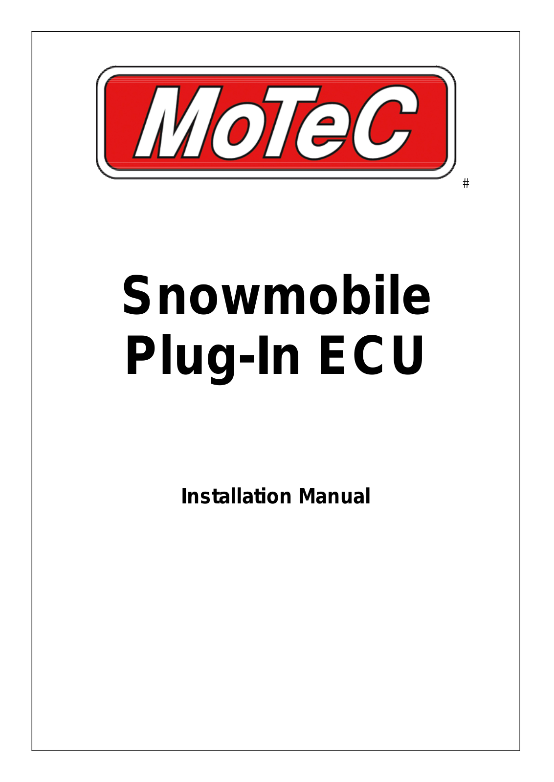 MoTeC Snowmobile Plug-In ECU User Manual