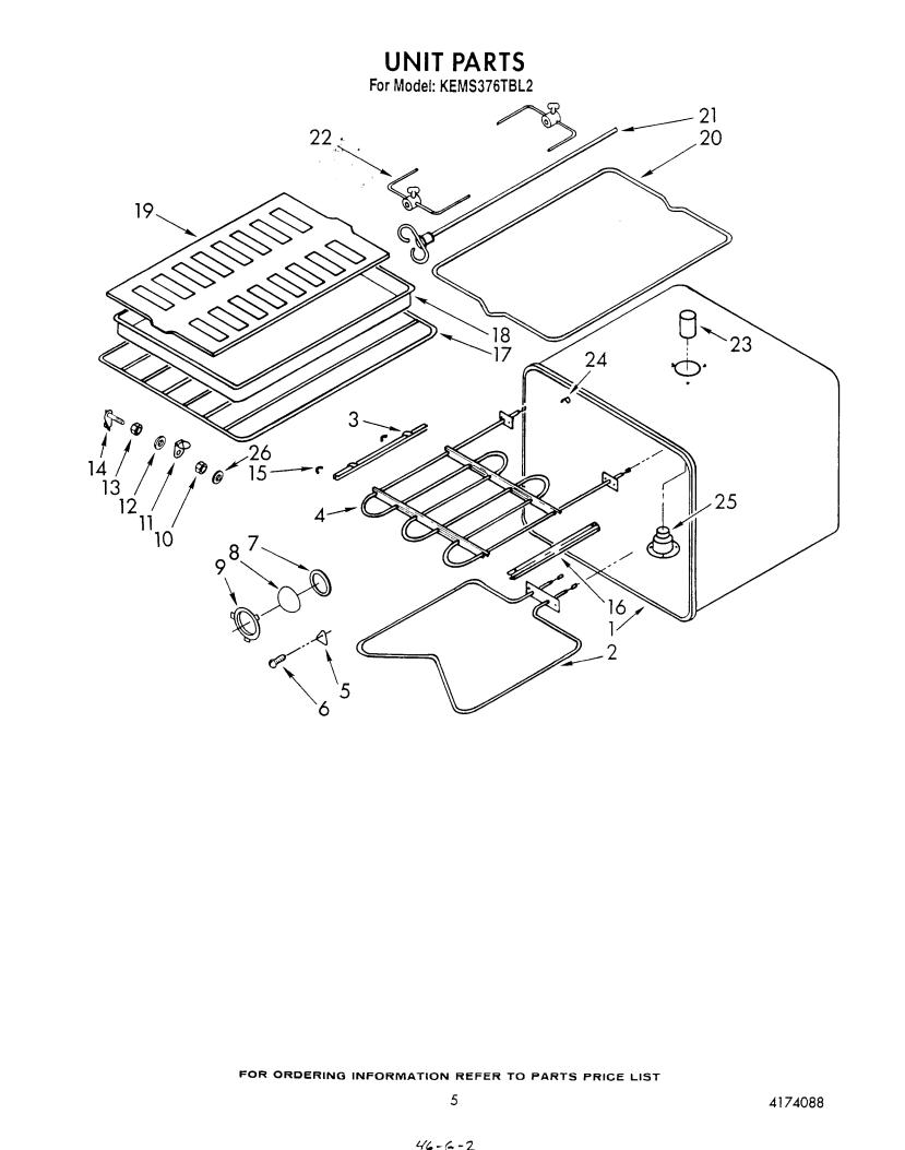 KitchenAid KEMS376TWH1 Parts List