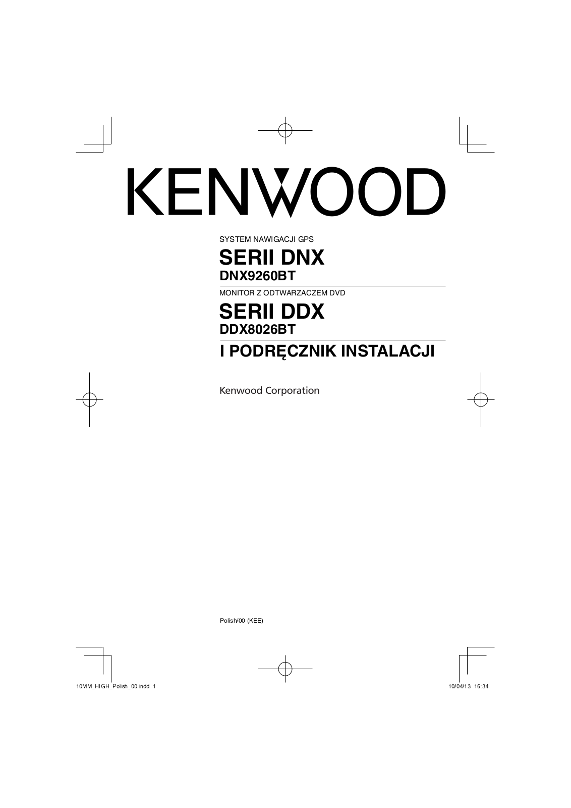 Kenwood DNX9260BT, DDX8026BT User Manual