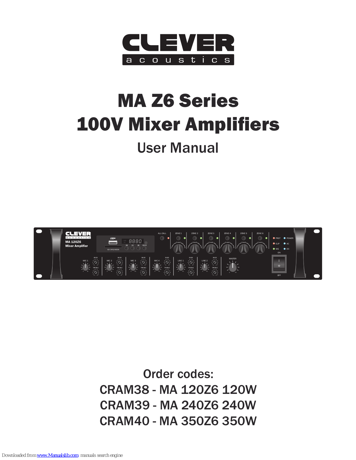 Clever Acoustics CRAM39, CRAM38, CRAM40 User Manual