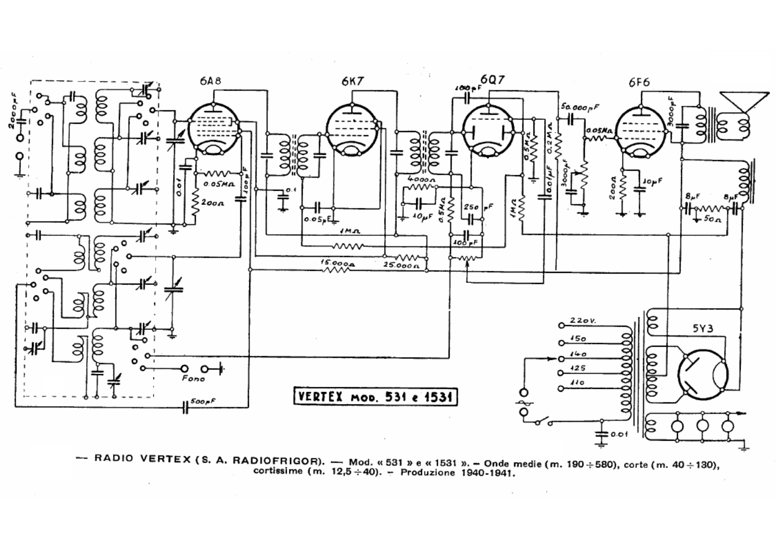 Vertex frigor 531, frigor1531 schematic