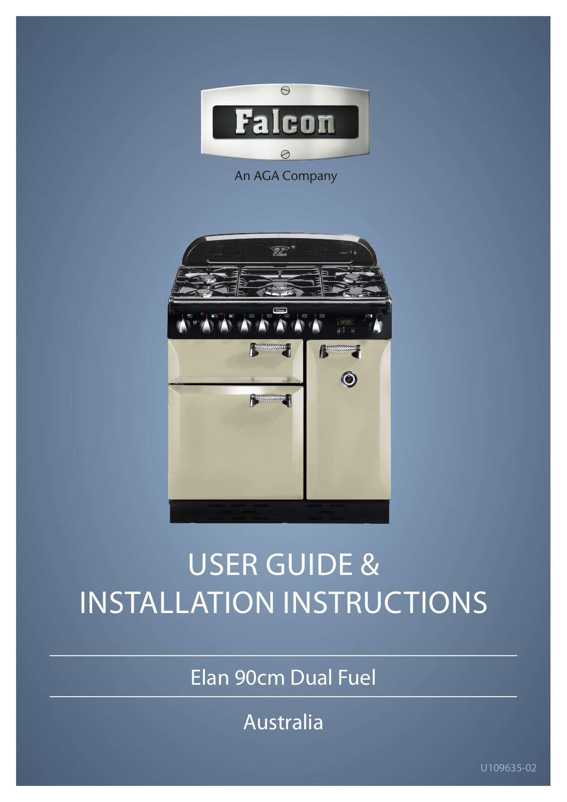 Falcon ELAS90DFBL-CHLPG, ELAS90DFCR-CHLPG Installation and Operation Guide