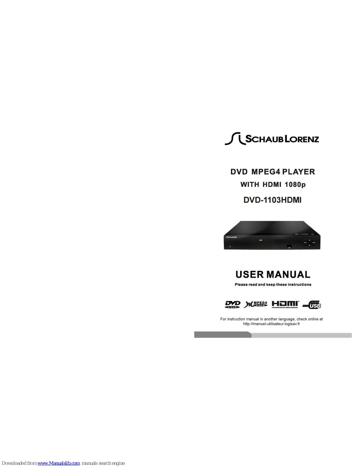 Schaub Lorenz DVD-1103HDMI User Manual