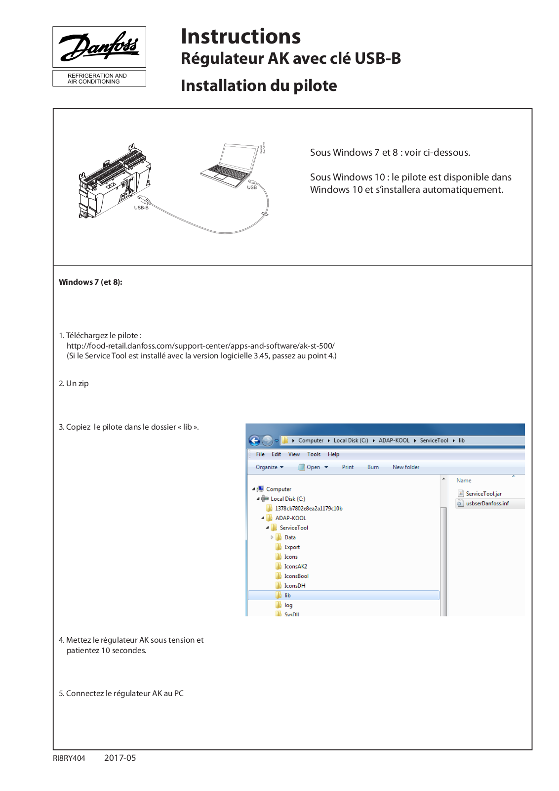 Danfoss Régulateur AK Installation guide