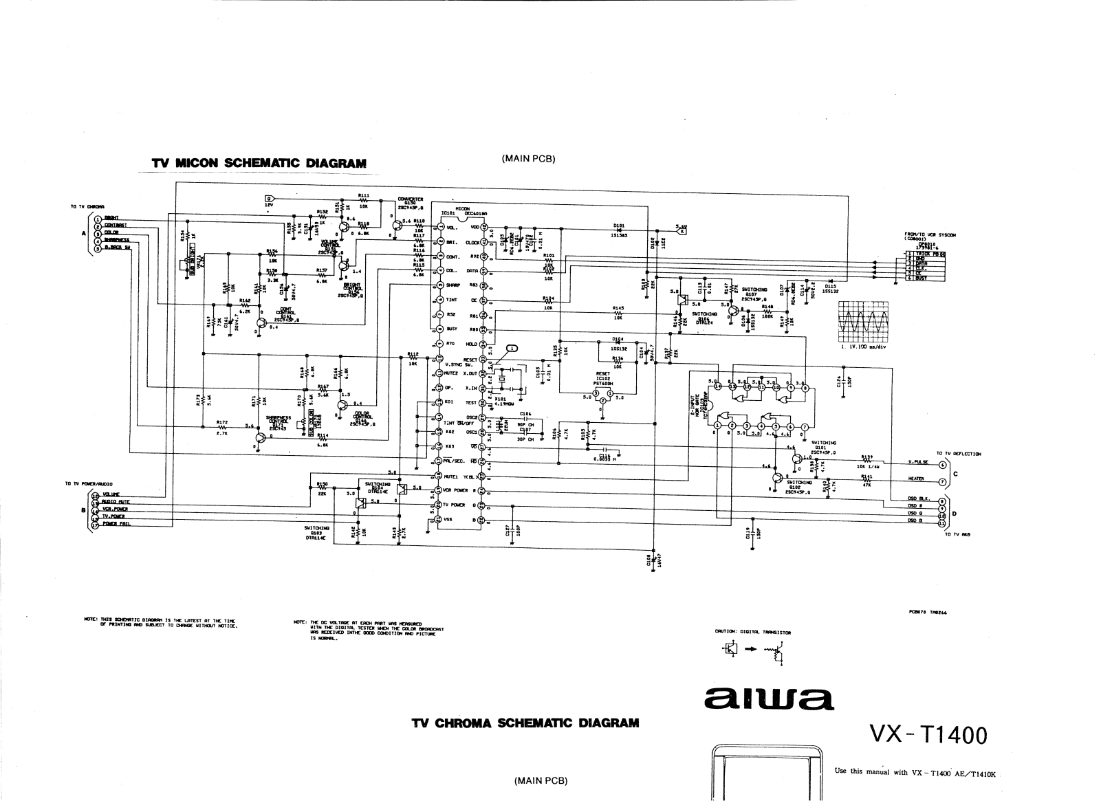 Aiwa vx-t1400 SCHEMATIC