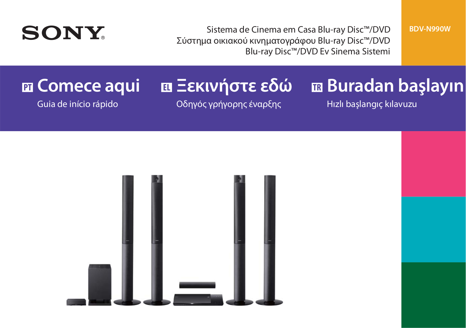 Sony BDV-N990W Getting Started Guide