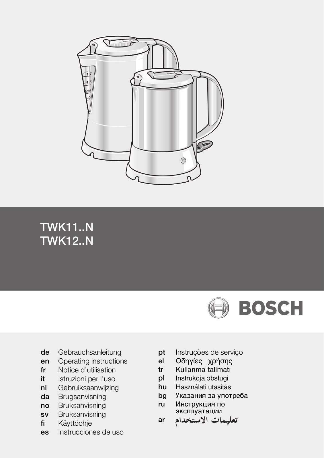 Bosch TWK 1201 User Manual