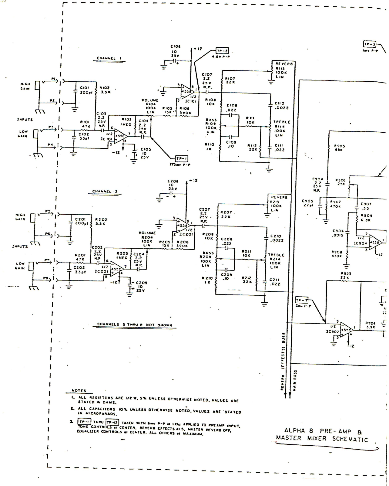 Alpha 8 PRE-AMP Service Manual