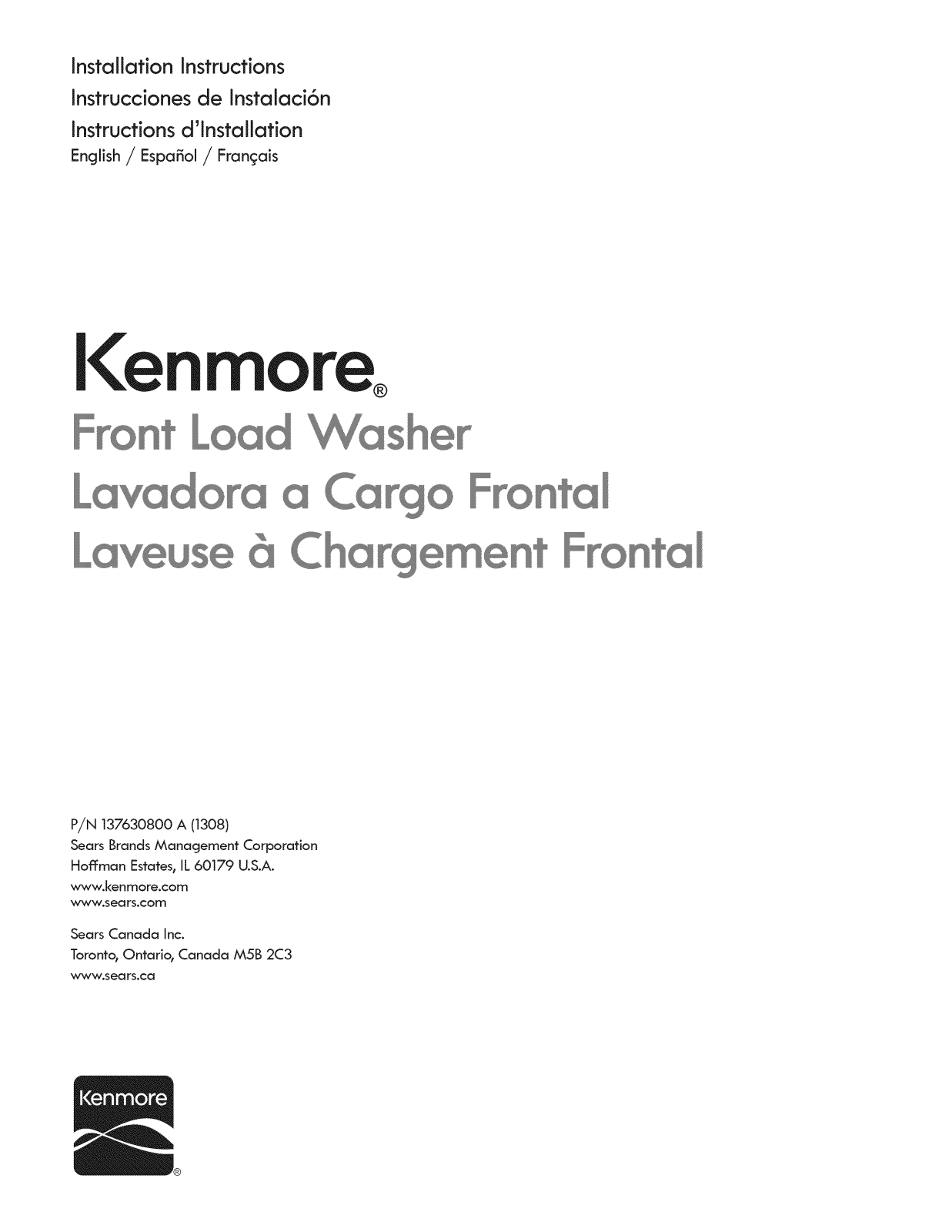 Kenmore 41741122310, 41741122410 Installation Guide - ManualMachine.com