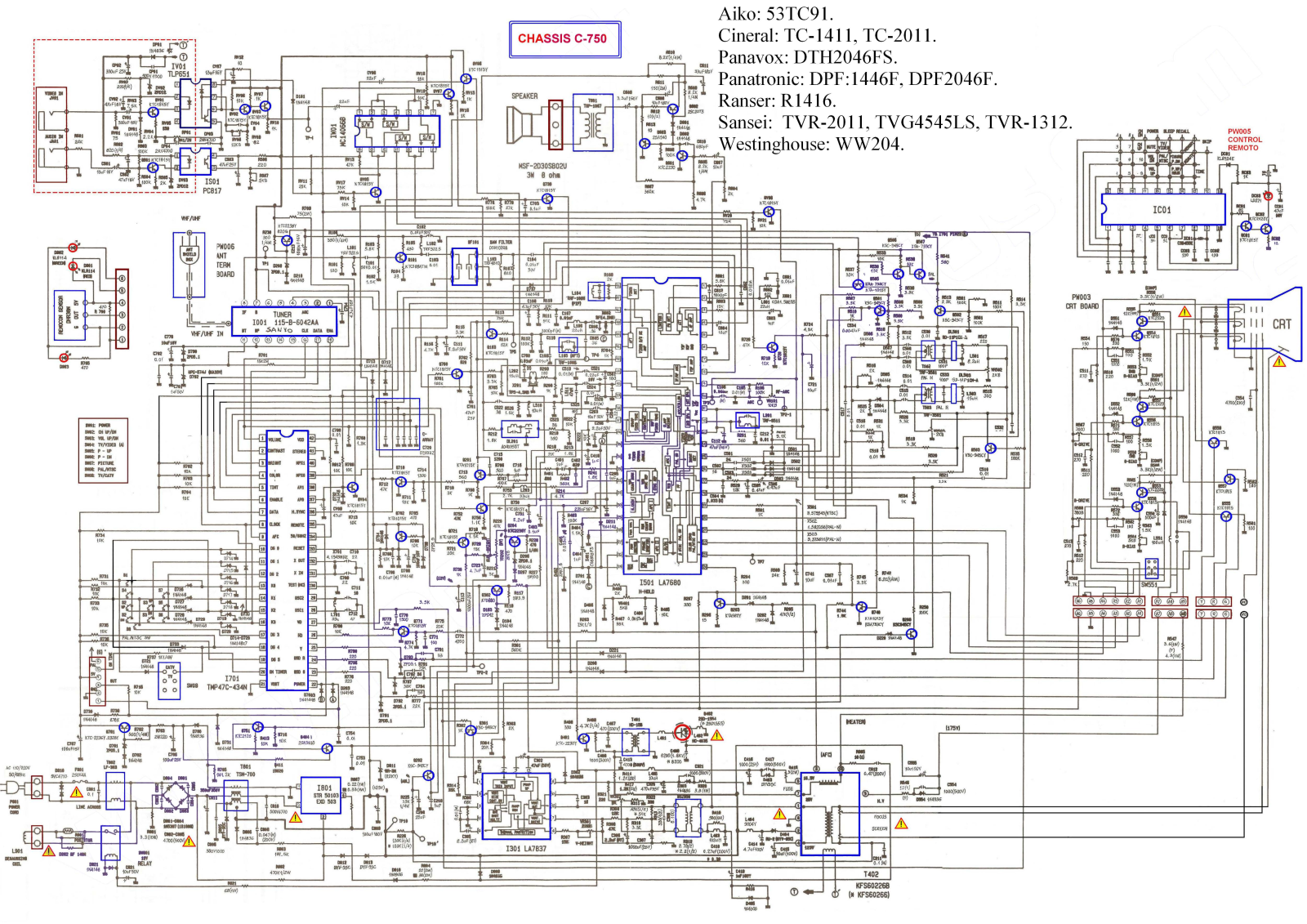 Aiko 53TC91 Schematic