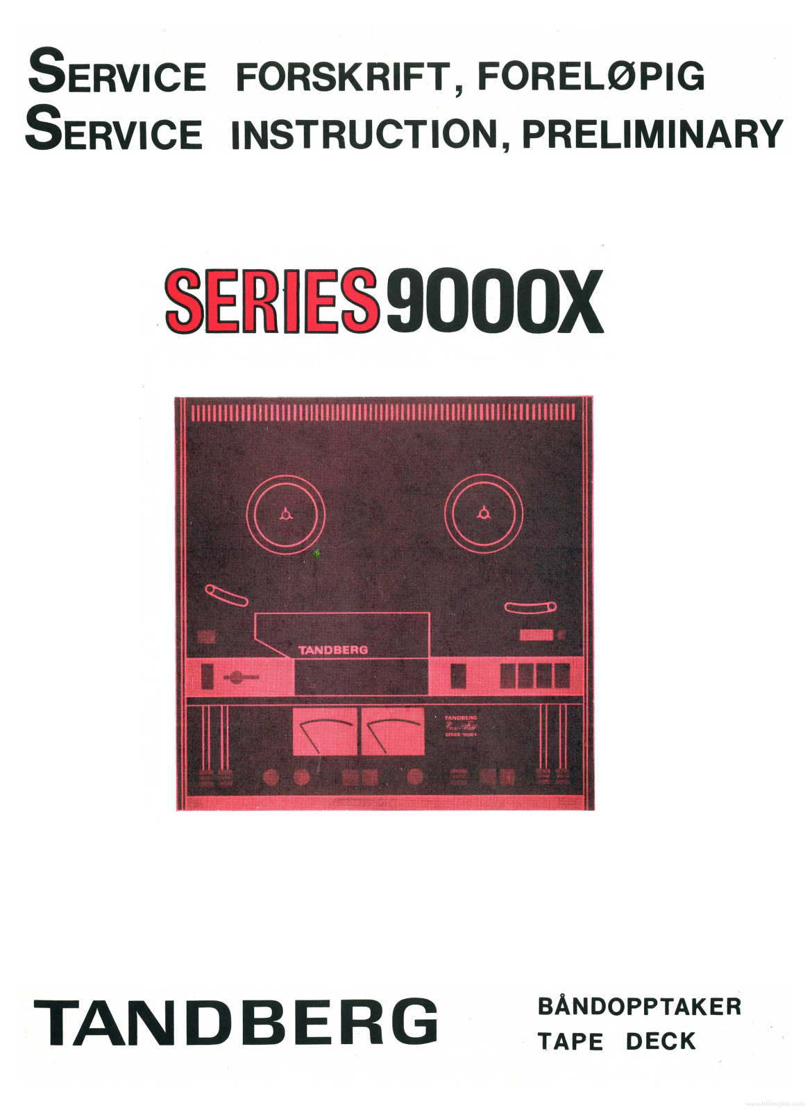 Tandberg 9000-X Service Manual