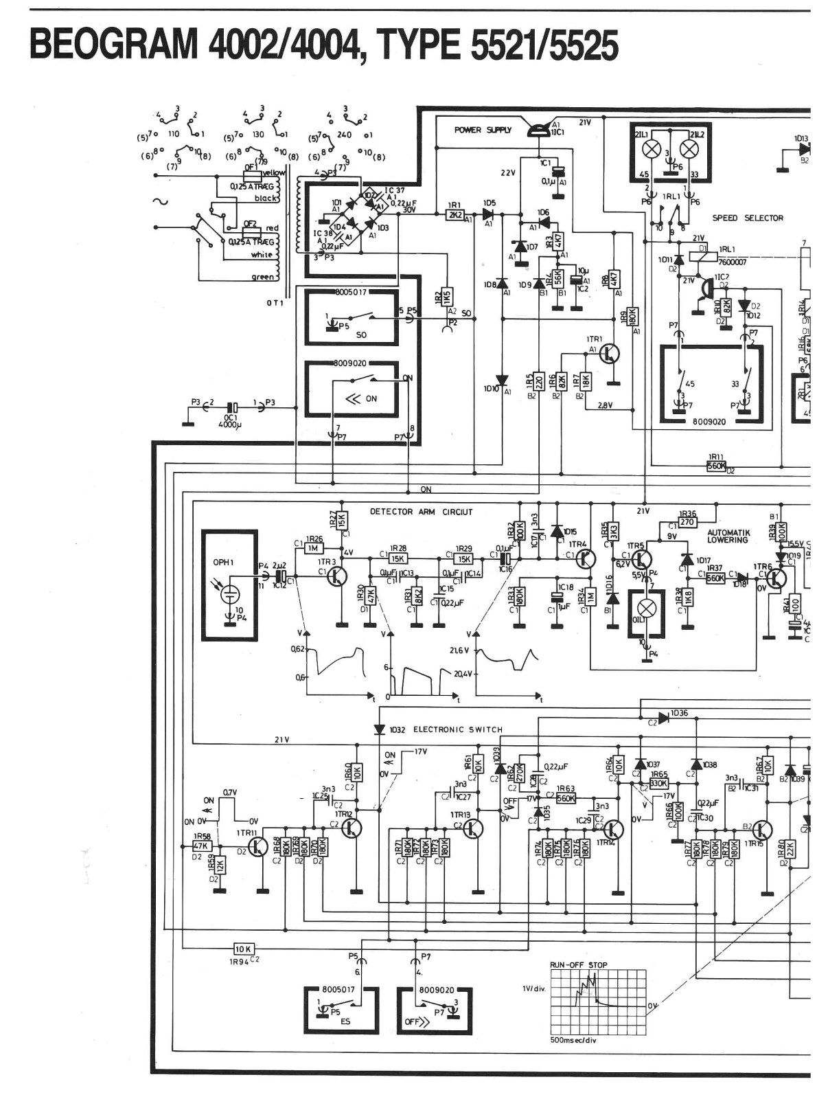 Bang Olufsen Beogram 4002 Schematic