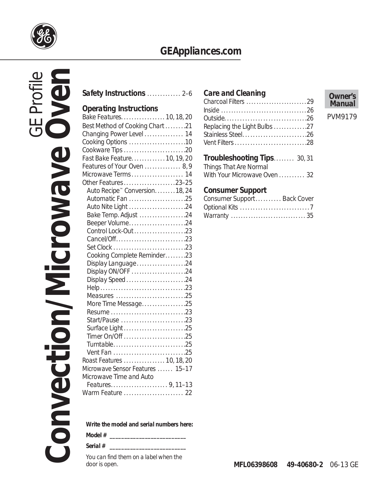 GE PVM9179 User Manual