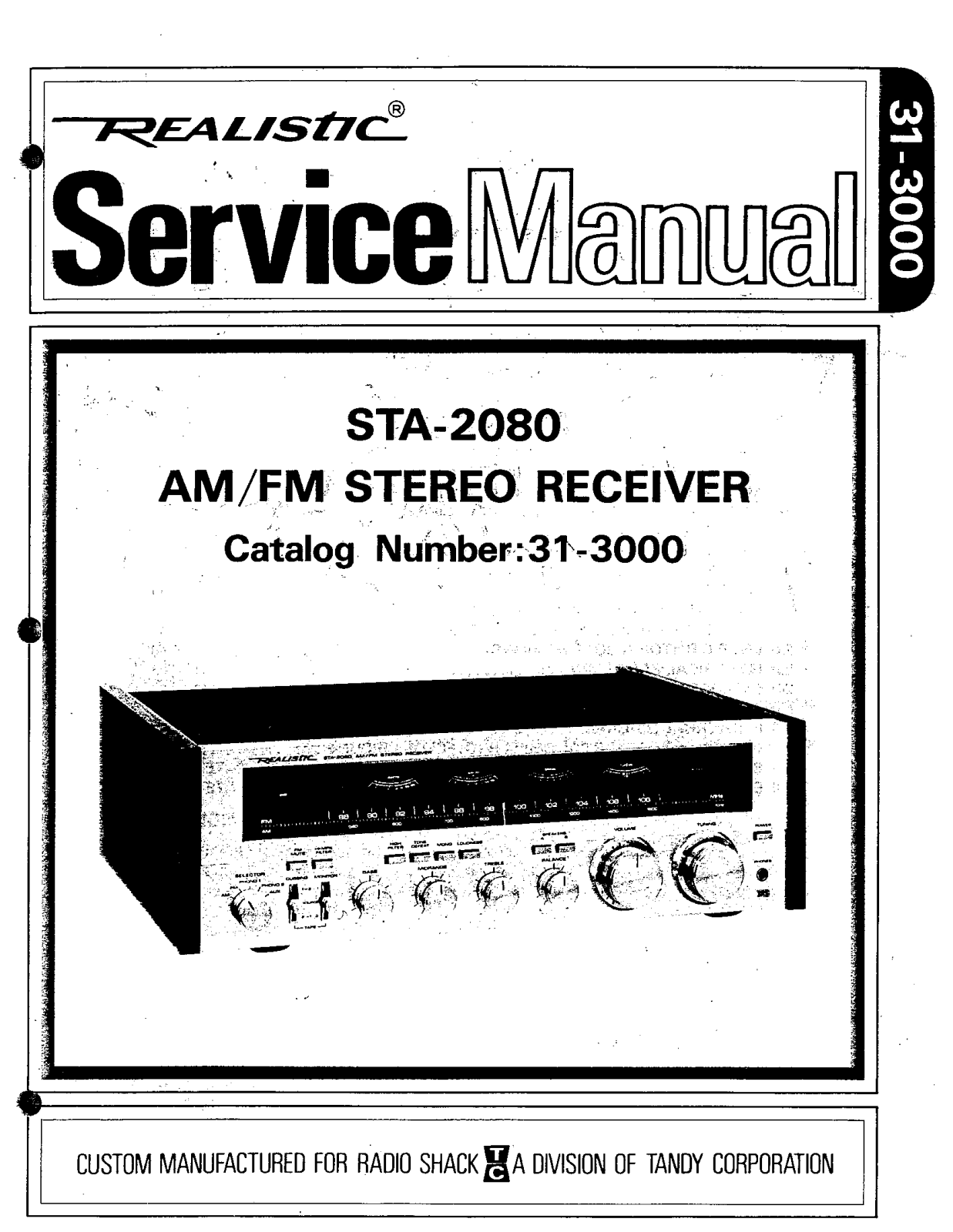 Realistic   RadioShack STA-2080 Service Manual
