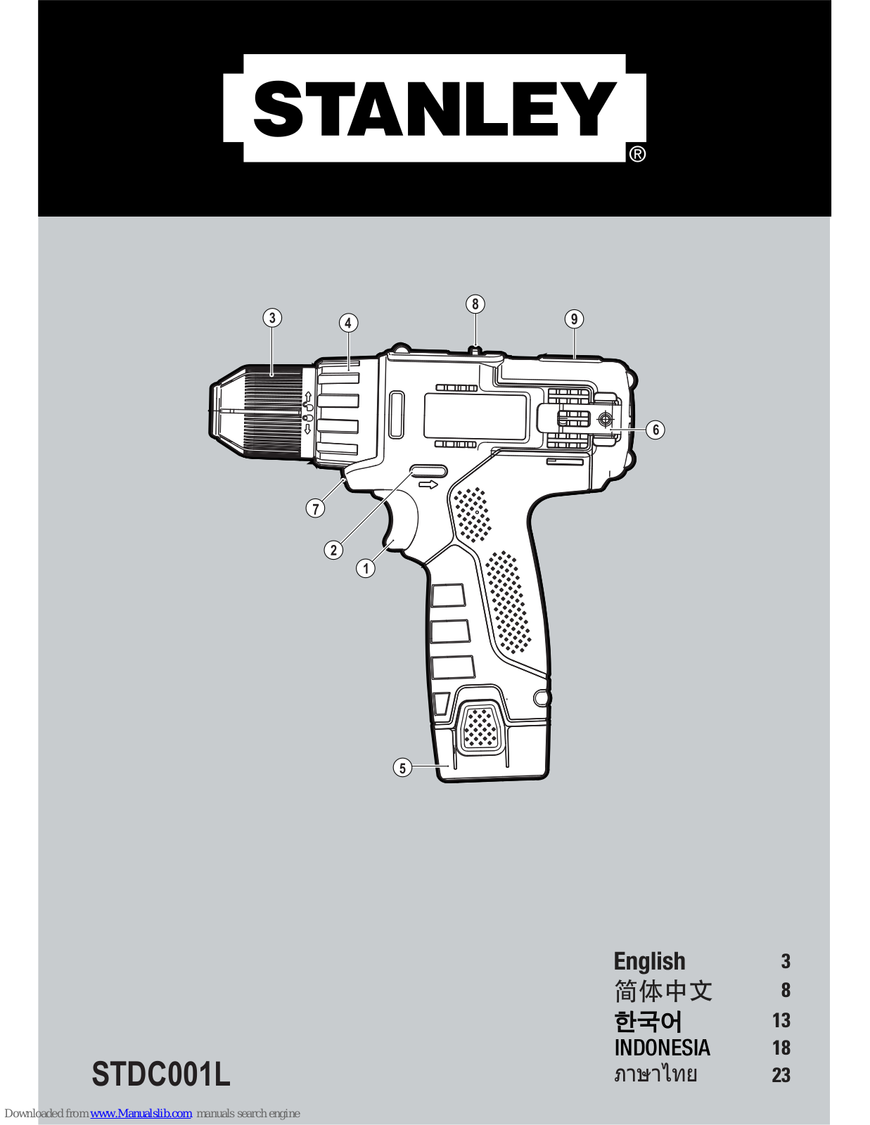 Stanley STDC001L Original Instructions Manual